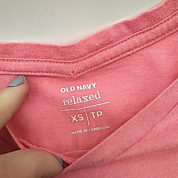 Old Navy relaxed fitted womens t shirt XS pink - Picture 3 of 7